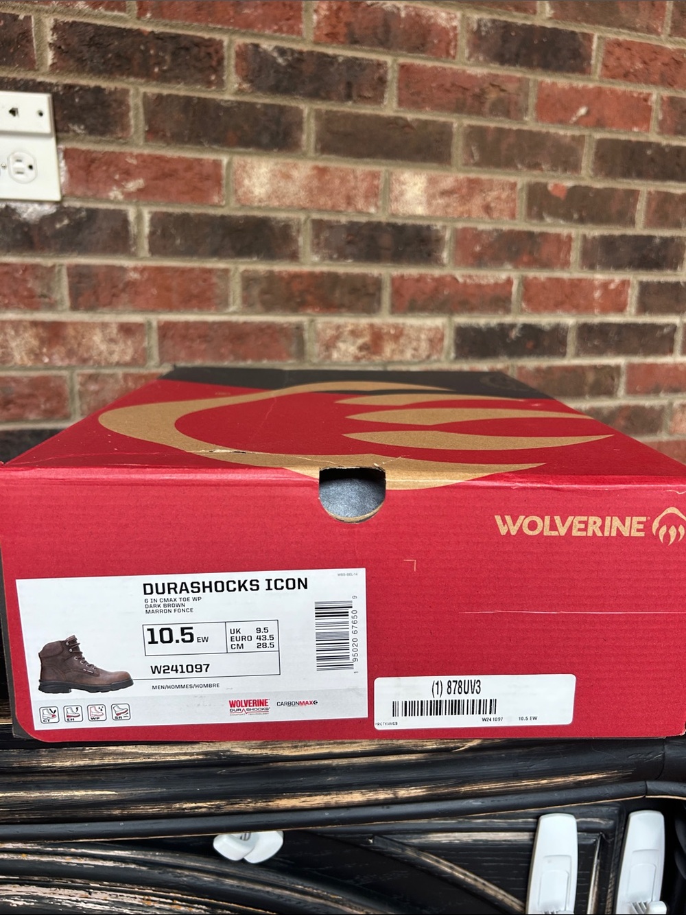 MEN'S WOLVERINE DURASHOCKS SR ICON 6" CARBONMAX® WORK BOOT SIZE 10.5 NWT